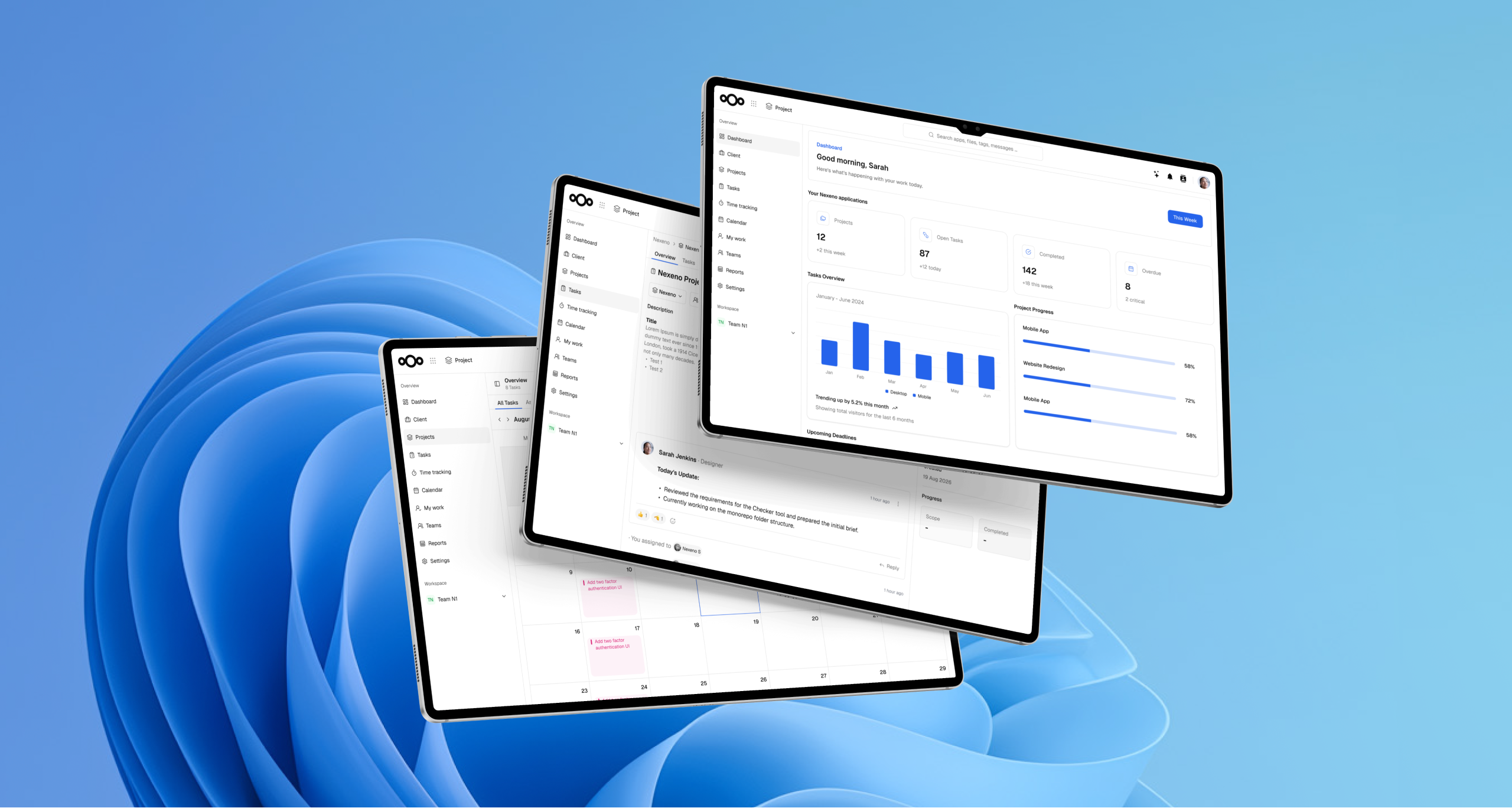 Nexeno dashboard