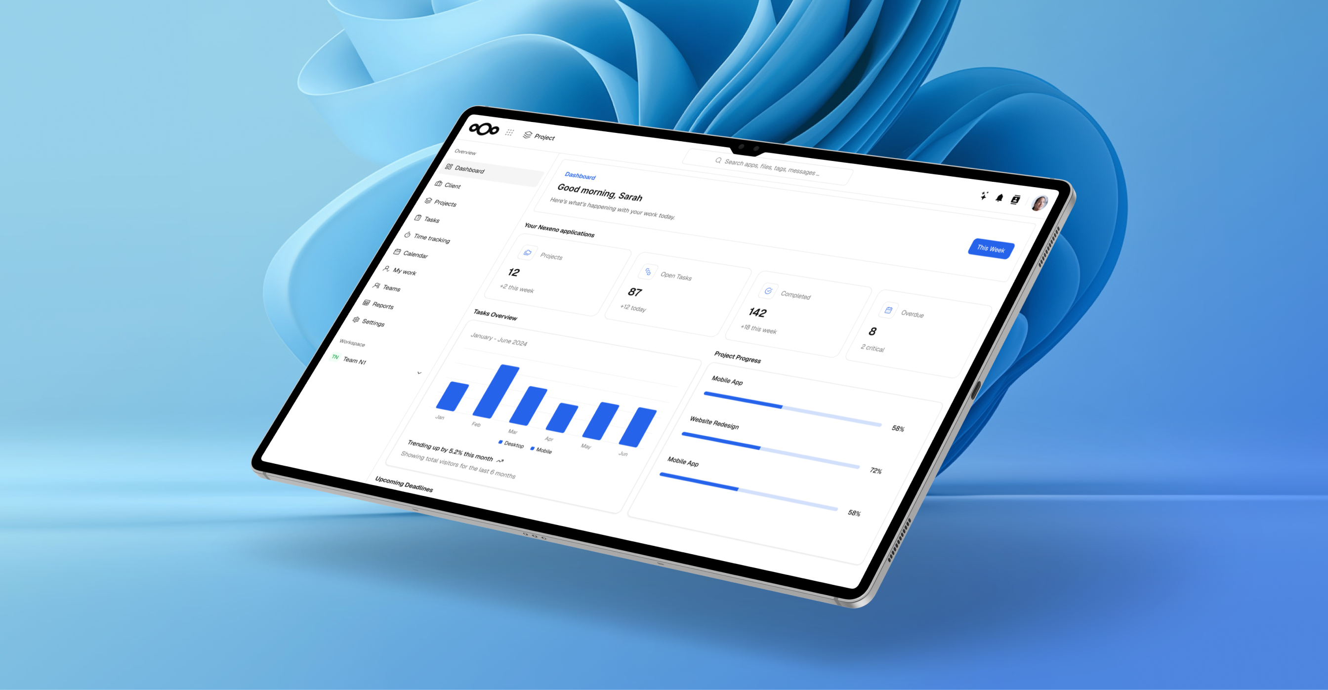 Nexeno dashboard