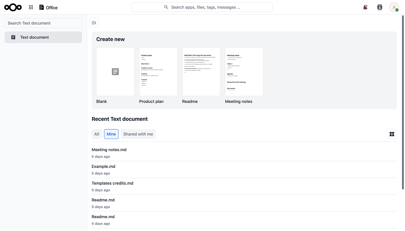 Nextcloud Office — redesigned with Nexeno theme